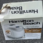 #29881 Hamilton Beach Homebaker Lb Bread Maker 12 Settings Used Once Box. Fixed Price $89.99.