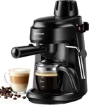 Compact 3.5 Bar Espresso Machine With Milk Frother 4-CUP Home Coffee Maker. Fixed Price $75.99.