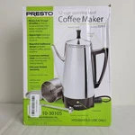 Coffee Percolator Presto 12 Cup 02811 Stainless Steel Electric. Fixed Price $37.97.
