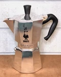 Bialetti Moka Express 6 Cup Stove Top Espresso Maker W/box Silver Made In Italy. Fixed Price $24.95.
