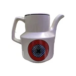 Vtg Lenox Temper-ware Merriment Staccato Pettern Coffee Pot Server Lid. Fixed Price $55.00.