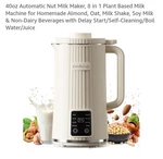 40OZ Automatic Nut Milk Maker, 8 1 Plant Based Machine For Homemade Almo. Fixed Price $49.99.