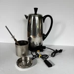 Vintage Farberware Superfast Fully Automatic 142B 12 Cup Coffee Pot Percolator. Fixed Price $34.99.