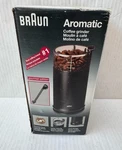 Braun Ksm 4B Aromatic Coffee Grinder Gourmet Edition, Black New Open Box. Fixed Price $80.00.