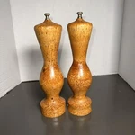 Salt Mill Grinder Set Hand Turned Maser Birch 2005 Pepper-passion. Fixed Price $60.00.