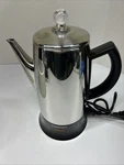 Cuisinart Classic Cup Stainless Coffee Percolator Ready Light Model PRC-12. Fixed Price $35.00.