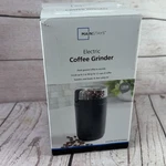 Mainstays Black Electric Coffee Grinder Stainless Steel Blades Open Box. Fixed Price $15.99.