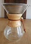 Chemex 6 Cup Pour Over Glass Coffee Maker Carafe Ovalware RJ3 Filter. Fixed Price $30.00.