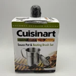 Cuisinart Sauce Pot & Basting Brush Set Stainless Steel Outdoor Bbq Grilling. Fixed Price $6.50.