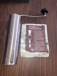 Javapresse Manual Coffee Grinder, Conical Burr Mill, Brushed Stainless Steel. Fixed Price $19.99.