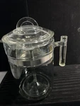 Vintage Pyrex Glass Percolator Coffee Pot Maker 6-CUP Flameware 7826 B Complete. Fixed Price $112.50.