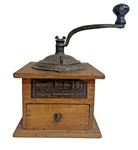 Antique Primitive Imperial Coffee Mill 147 Wooden Grinder. Fixed Price $85.00.