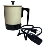 Vintage Haliant Cream Color Enamel 2 Cup Mini Electric Hot Pot. Fixed Price $26.00.