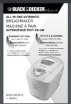 Black & Decker B6000C All In One Bread Maker Owner Recipe Manual (ONLY)37 Pgs. Fixed Price $13.95.