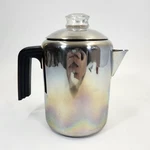 Farberware Coffee Pot Percolator Stainless Steel 4-8 Cup Stove Top Model #L7680. Fixed Price $29.99.