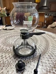 Bodum 34 Oz Pebo Vacuum Coffee Maker, High Heat Borosilicate Glass, Black. Fixed Price $40.00.