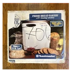 Toastmaster Bread Box Machine 1.5 Lb 8 Programs Viewing Window White. Fixed Price $19.99.