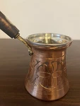 Copperbull Engraved Turkish Greek Coffee Pot Wooden Handle Inlay Handmade. Fixed Price $23.99.