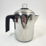 Farberware Stove Top Coffee Pot L7680 4-8 Cup Stainless Classic Series 1970S Vtg. Fixed Price $42.99.
