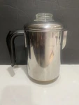 Revere Ware Copper Bottom Percolator Coffee Pot Double Ring Glass Top Stainless. Fixed Price $38.99.