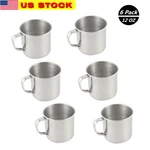6 Pack Stainless Steel Coffee Soup Mug Tumbler Camping Cup 12OZ. Fixed Price $16.99.