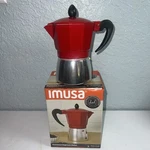 Imusa Red Aluminum Stovetop 3-CUP Classic Italian And Cuban Espresso Maker. Fixed Price $17.00.