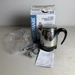 Farberware FCP240 2-4 Cup Stainless Steel Coffee Elect Percolator Open Box Read. Fixed Price $29.99.
