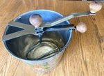 Vintage Kay Wood Dough Mixer Metal Stainless Steel Bucket Bread Maker. Fixed Price $49.00.