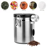 1.8L Coffee Canister Stainless Steel Airtight Storage Container &measuring Scoop. Fixed Price $19.85.