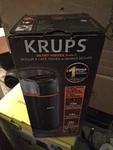 Krups Silent Vortex Electric Coffee Grinder: 3 Oz Capacity, 5X Quieter, 175W Mot. Fixed Price $50.00.