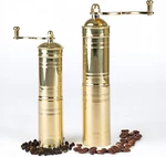 Set 2 Turkish Manual Coffee Grinders Spice Pepper Mill Brass Body Kitchen Dec. Fixed Price $68.00.