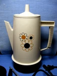 Vintage 70'S Regal Poly-perk 4-8 Cup Coffee Pot Percolator 7508 Floral Graphic. Fixed Price $34.99.