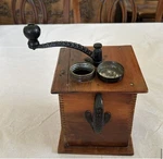 Antique Handcrafted Wooden Coffee Grinder With Black Handle.. Fixed Price $140.00.