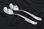 Lot Of 2 Gourmet Settings 18/10 Windermere Glossy Finish Espresso Spoons, 4.6". Fixed Price $17.99.