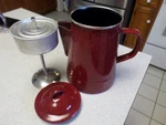 Paula Deen Signature Red Speckle Enamelware 8 Cup Percolator Coffee Pot. Fixed Price $24.99.