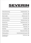 Severin Bread Machine Manual BM3983 BM3985 BM3986 BM3989 BM3990 BM3992 BM3982A. Fixed Price $21.99.