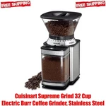 Cuisinart Supreme 32 Cup Electric Burr Coffee Grinder, Stainless Steel. Fixed Price $65.77.