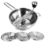 Navaris Food Mill Stainless Steel 1.26-QUART With Hand Crank .... Fixed Price $47.98.