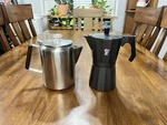 Two (2) Stansport Pezzetti Camping Overlanding Coffee Percolator Espresso Makers. Fixed Price $60.00.