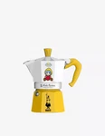 Moka Express Iconic Italian Stovetop Espresso Maker (white/yellow, 3 Cups). Fixed Price $126.99.