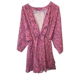 Pink Animal Print Twist Front V-neck Ruffle Mini Dress Xxl Womens Zebra Leopard. Fixed Price $30.40.