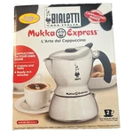 Bialetti Casa Italia Mukka Express Cappuccino Maker 2-CUP Stovetop Italy W/ Box. Fixed Price $49.99.