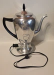 Mirro-matic Electric Percolator Made Manitowoc, Wisconsin Usa. 0104 Works. Fixed Price $18.00.