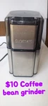 Cuisinart DBM-8 Electric Coffee Grinder Stainless Steel Metallic Silver Black. Fixed Price $44.00.