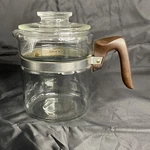Vintage Pyrex Cup 7824B Coffee Pot Stovetop Clear Glass. Fixed Price $40.00.