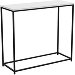 Safdie & Co. 31"L Console Table With Black Metal Legs In White. Fixed Price $70.35.