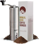 Manual Stainless Steel Coffee Grinder - 18 Adjustable Settings, Portable Conical. Fixed Price $48.58.