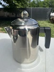 Copco Stainless Steel Stovetop Percolator Shiny Finish Permanent Filter 4-8 Cups. Fixed Price $75.00.