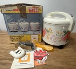 Vtg Open Box Panasonic Rice Cooker SR-2103FK Floral Pink 5 Cup Made Japan. Fixed Price $104.99.