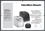 Hamilton Beach Bread Maker Models 29881 29882C Owner Manual 92 Pages Bound. Fixed Price $19.95.